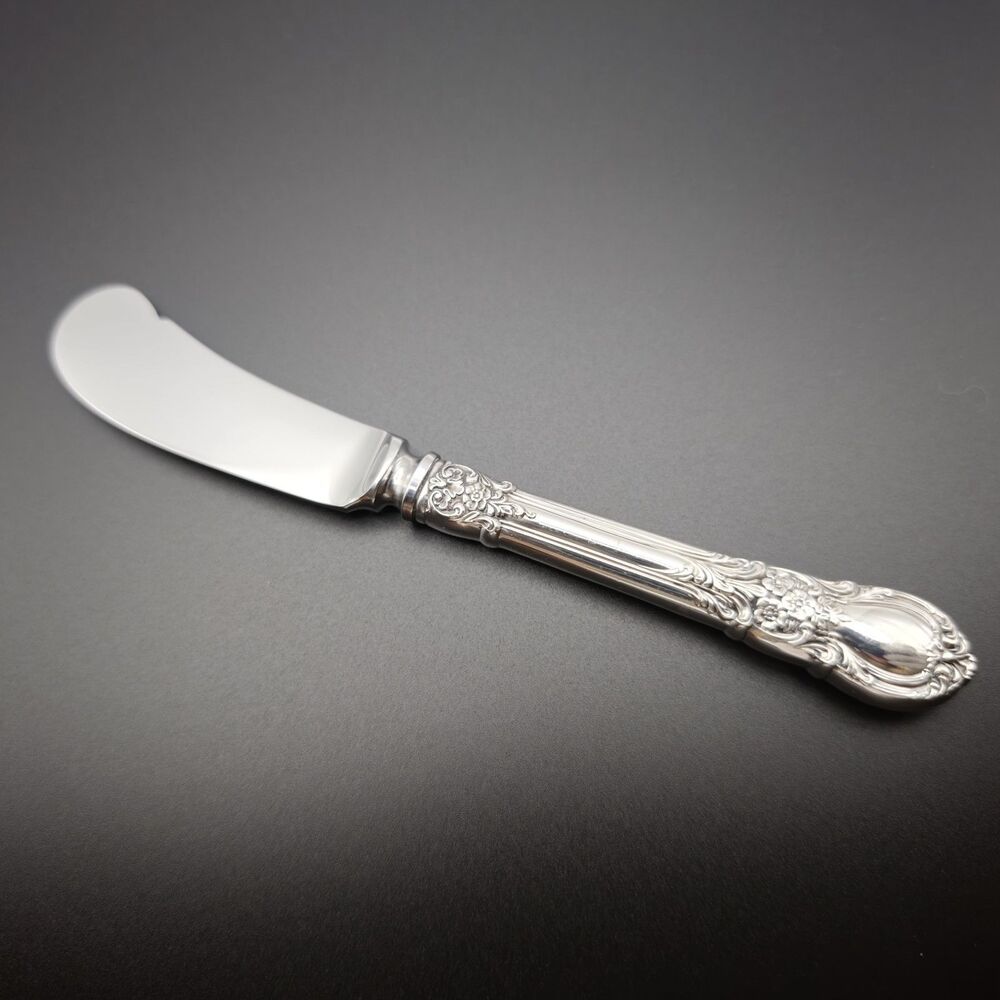 Lunt American Victorian Master Butter Knife Sterling Handle Stainless 6.25" USA